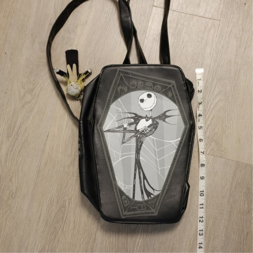Disney Nightmare Before Christmas Jack Skellington Coffin Shaped Black Backpack